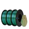 Miniatyrbillede 1 af 2: Silk PLA Filament, Tre-Farve, Vakuumforseglet, J-3KG