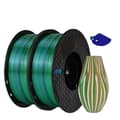 Miniatyrbillede 1 af 2: Silk PLA Filament, Tre-Farve, Vakuumforseglet, J-2KG
