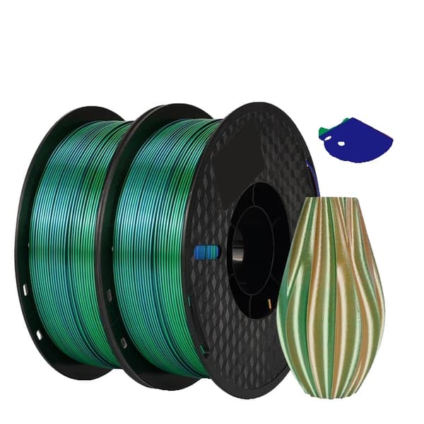 Silk PLA Filament, Tre-Farve, Vakuumforseglet, J-2KG