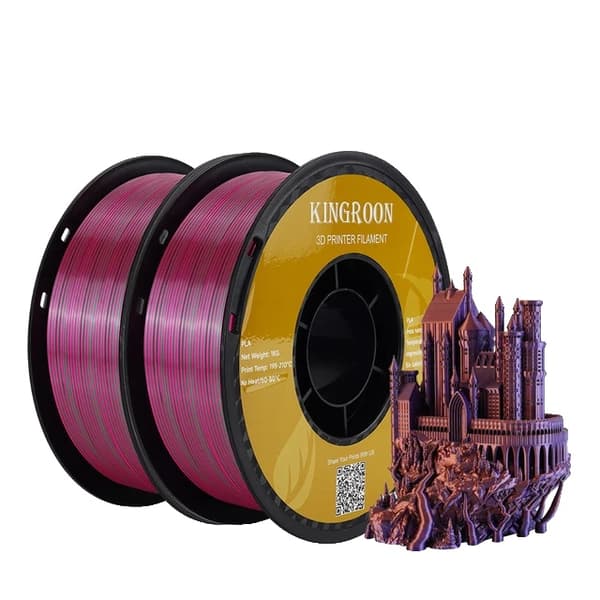 Silk PLA Filament, Tre-Farve, Vakuumforseglet, E-2KG