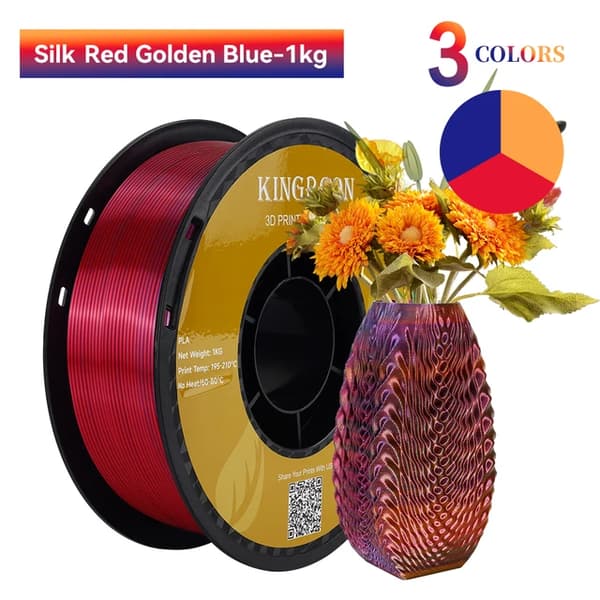 Silk PLA -lanka, kolmivärinen, tyhjiöpakattu, H-1KG
