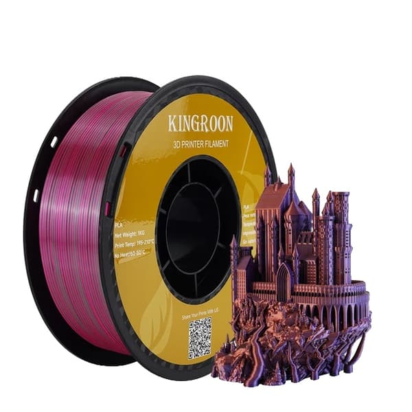 Silk PLA-filament, trefärgat, vakuumförpackat, E-1KG