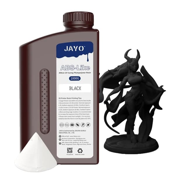 3D Printer Resin, Borebar, Hurtig UV-hærdning, JAYO ABS-LIKE BK