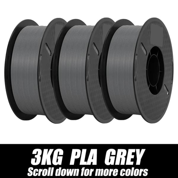 PLA Filament Grå 1,75 mm, ±0,03 mm Nøjagtighed, Miljøvenlig,PLA GRÅ 3KG