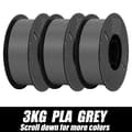 Miniatyrbillede 2 af 2: PLA Filament Grå 1,75 mm, ±0,03 mm Nøjagtighed, Miljøvenlig,PLA GRÅ 3KG