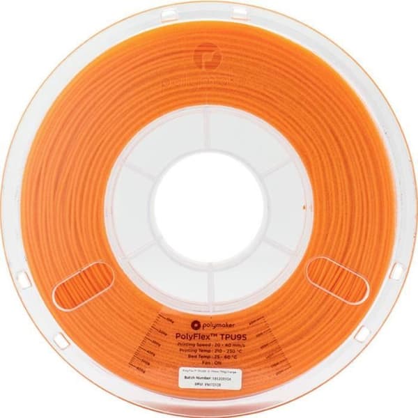 Polymaker PD01006 PolyFlex TPU-95A Flexibel TPU-filament 1,75 mm 750 g Orange 1 st.
