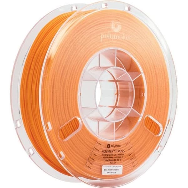 Polymaker PD01006 PolyFlex TPU-95A Flexibel TPU-filament 1,75 mm 750 g Orange 1 st.