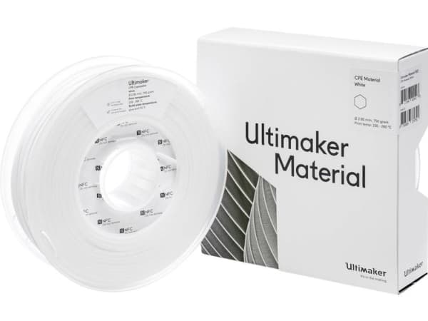 UltiMaker CPE - M0188 White 750 - 201273 Filament CPE 2.85 mm 750 g Hvid 1 stk