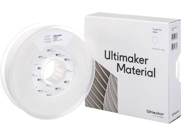 UltiMaker 202301 Tough PLA Filament Tough PLA 2.85 mm 750 g Hvid 1 stk