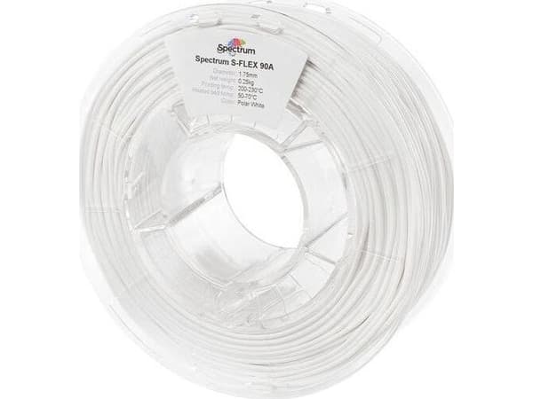 Spectrum Group Spectrum Group SPECTRUMG 590317565188 Filament SPECTRUM / S-FLEX 90A / POLAR Hvit / 1,75 mm / 0,25 kg
