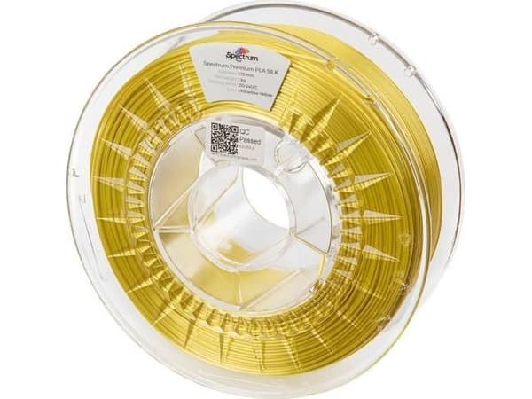 Spectrum Group Spectrum Group SPECTRUMG 5903175652072 Filament SPECTRUM / PLA SILK / SATIN UNMELLOW Gul / 1,75 mm / 1kg