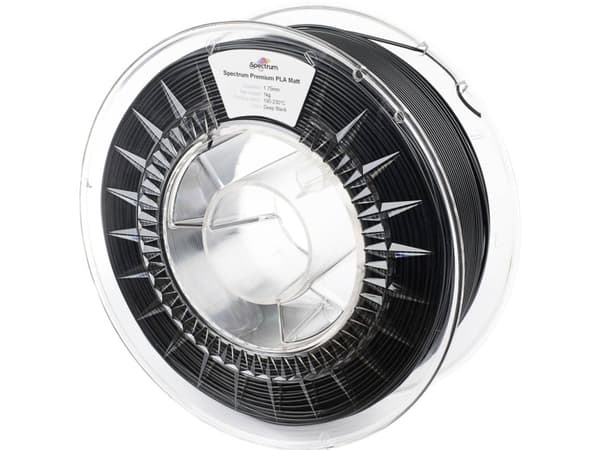 Spectrum Filaments 80236 PLA MATT Filament PLA-mat Mat 1.75 mm 1000 g Deep Black , Sort (mat) 1 stk
