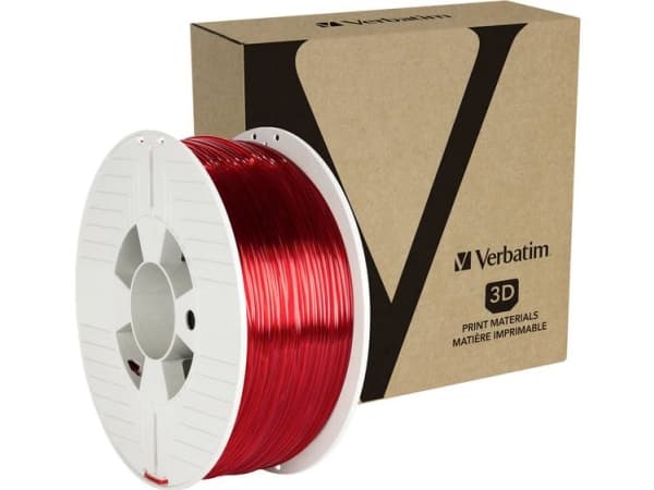 Verbatim - Gjennomsiktig rød - 1 kg - PETG-filament (3D)