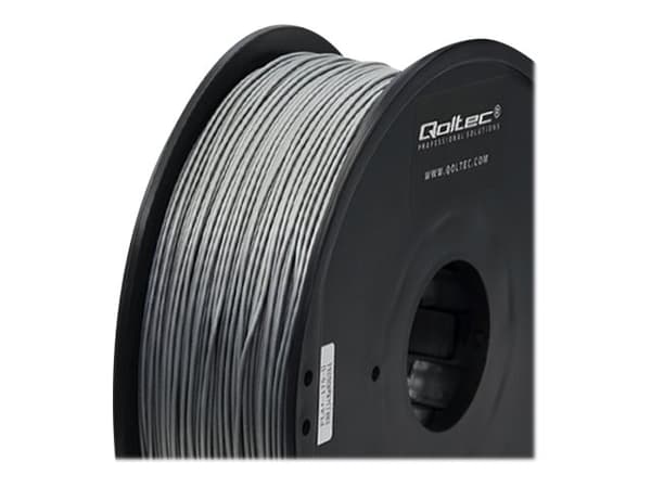 Qoltec Professional - Sølv - 1 kg - boks - PLA Pro-filament (3D)