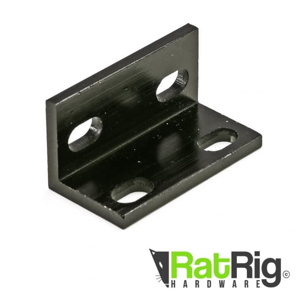 Universal L-fäste (dubbel) - Svart anodiserad