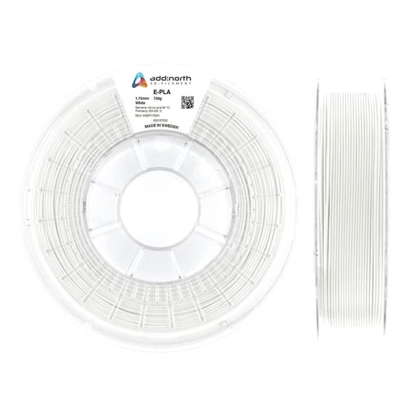Filament E-PLA 1.75mm 750g Hvid
