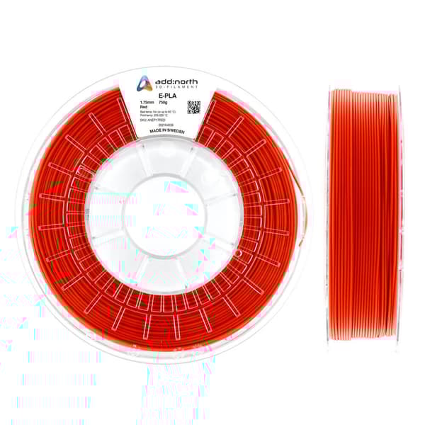 Filament E-PLA 1.75mm 750g Rød