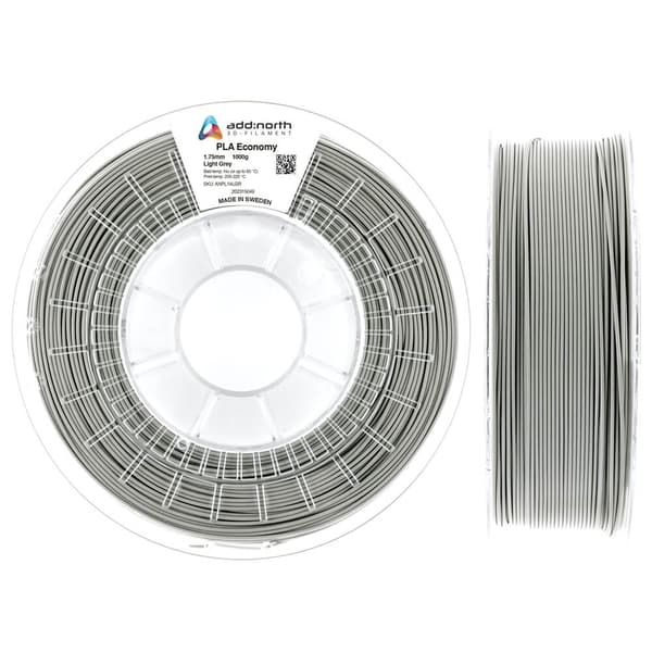 ADDNORTH PLA Economy 1,75mm 1000g Vaaleanharmaa