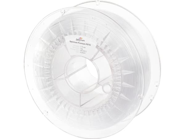Spectrum Filaments 80054 PET-G Premium Filament PETG kemisk bestandig, slagfast 1.75 mm 1000 g Glas, Transparent 1 stk