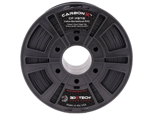 3D Xtech PTG3030750BK0 CarbonX™ CF Filament PETG Compound kemisk bestandig 2.85 mm 750 g Sort 1 stk