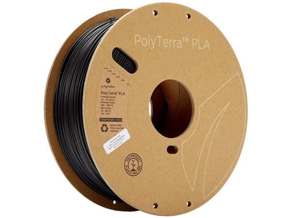 Polymaker 70820 PolyTerra PLA Filament PLA-plast med lavere kunststofindhold 1.75 mm 1000 g Sort (mat) 1 stk
