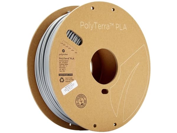 Polymaker 70825 PolyTerra PLA Filament PLA-plast 2.85 mm 1000 g Grå (mat) 1 stk