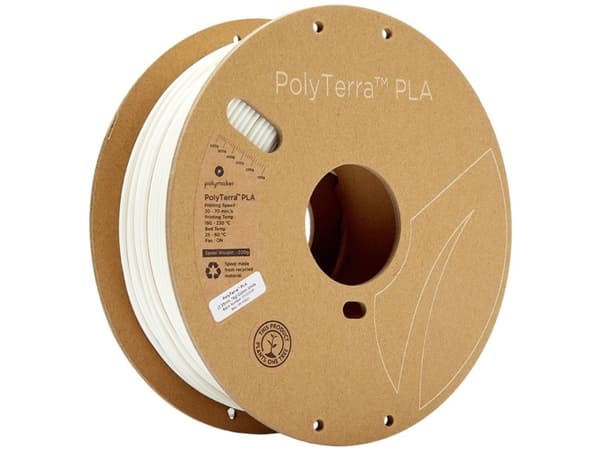 Polymaker 70823 PolyTerra PLA-filament PLA-plast 2,85 mm 1000 g Vit (matt) 1 st