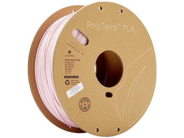Polymaker 70867 PolyTerra PLA Filament PLA-plast med lavere kunststofindhold 1.75 mm 1000 g Pastelrosa 1 stk Pastelrosa 1 stk