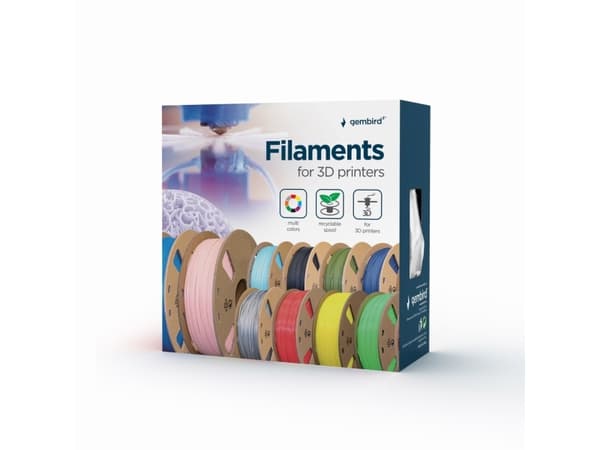 Gembird - Hvit - 1 kg - 340 m - fargeboks - PLA-filament (3D)