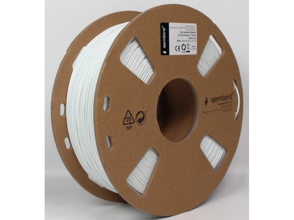Gembird - Hvit - 1 kg - 340 m - fargeboks - PLA-filament (3D)