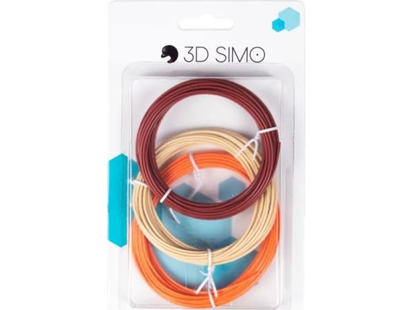 3DSimo PLA-filament i färg - brun, läder, orange (G3D3107)