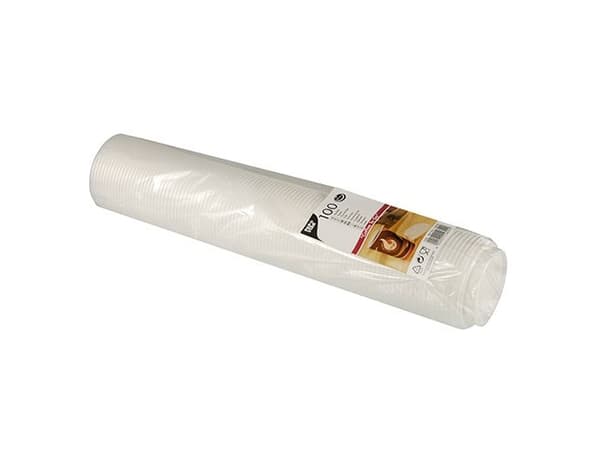 PAPSTAR To Go - Kopplokk - Størrelse 8 cm - Høyde 2 cm - rund - avhendbar - hvit (en pakke 100)