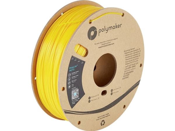 Polymaker PB01006 PolyLite Filament PETG Varmebestandig, høj grad af trækstyrke 1.75 mm 1000 g Gul 1 stk