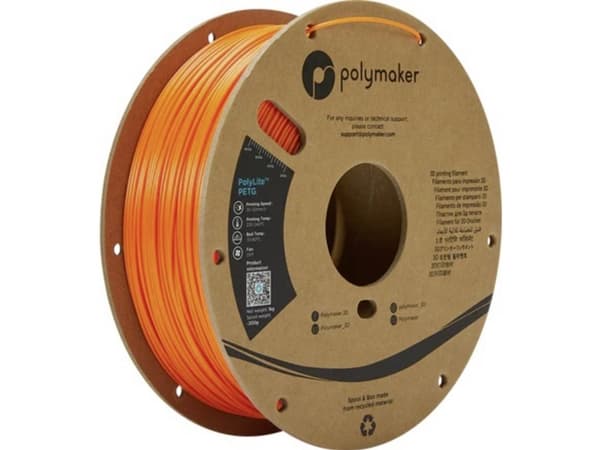 Polymaker PB01009 PolyLite Filament PETG Varmebestandig, høj grad af trækstyrke 1.75 mm 1000 g Orange 1 stk