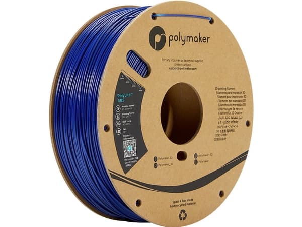 Polymaker PE01007 PolyLite Filament ABS-plast lugtsvag 1.75 mm 1000 g Blå 1 stk