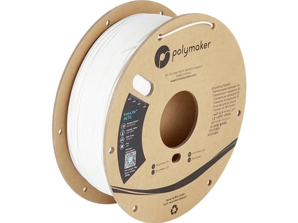 Polymaker PB01015 PolyLite Filament PETG Varmebestandig, høj grad af trækstyrke 2.85 mm 1000 g Hvid 1 stk