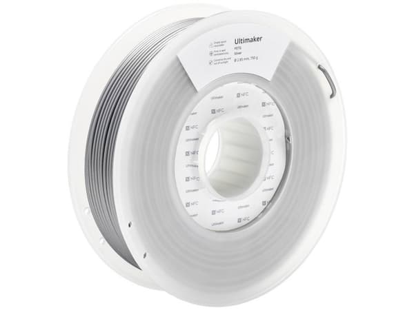 UltiMaker 227326 Filament PETG kemisk bestandig, Varmebestandig 2.85 mm 750 g Sølv 1 stk