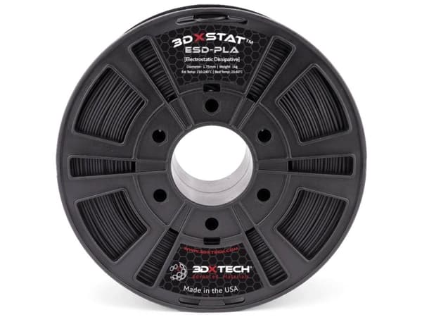 3D Xtech PLA2030750BK0 3DXSTAT Conductive ESD Filament PLA-plast lugtsvag, slagfast 2.85 mm 750 g Sort 1 stk