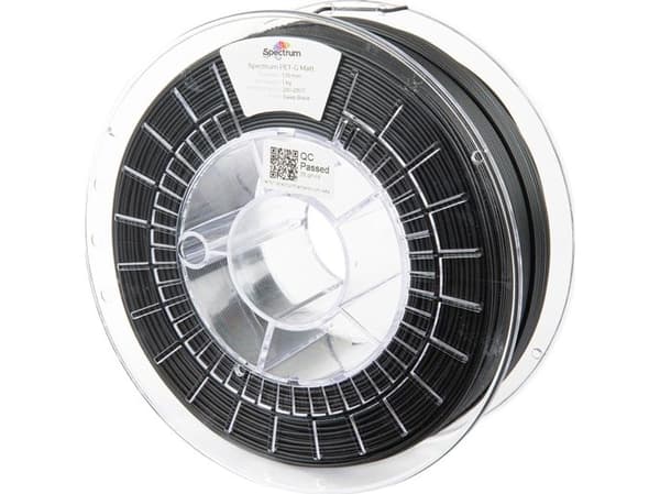 Plastikas Spectrum PET-G Matinis - 1.75mm - 1kg - Deep Juodas