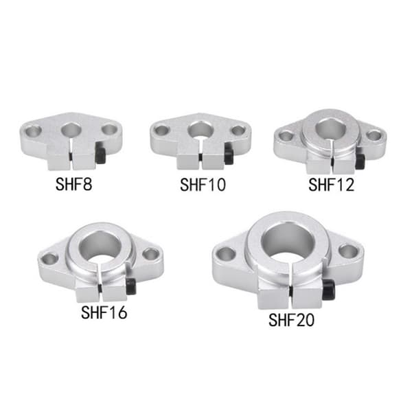 SHF8/10/12/16/20 Lineære lejestøtteakselbeslag til 3D-printerdele Sølv