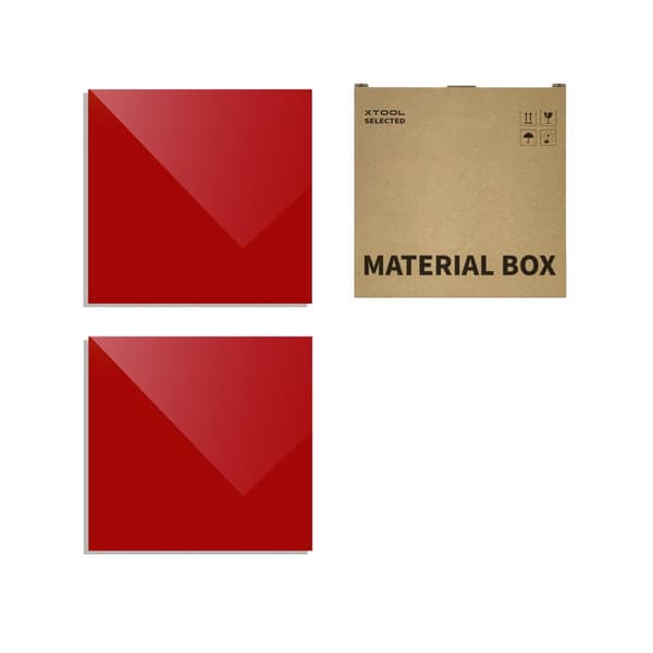 xTool 3mm Rød Akryl 30x30cm - 2stk