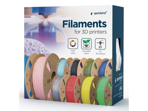 Gembird - Matt militærgrønn - 1 kg - 340 m - fargeboks - PLA filament (3D)