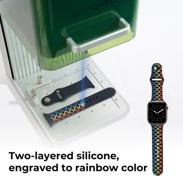 Rainbow Silicone Apple Watch Bands S/M
