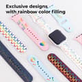 Miniatyrbilde 4 av 6: Rainbow Silicone Apple Watch Bands S/M
