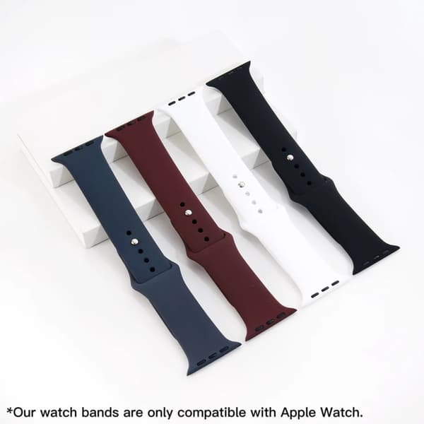 Rainbow Silicone Apple Watch Bands S/M