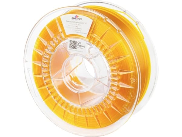 Spectrum Filaments 80737 Premium PCTG Filament PCTG kemikaliebeständig, luktbeständig 1,75 mm 1000 g Transparent gul, Gul 1 st