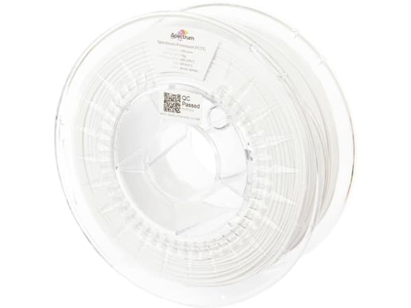 Spectrum Filaments 80660 Premium PCTG Filament PCTG kemikaliebeständig, luktresistent 1,75 mm 1000 g Arctic White, White 1 st