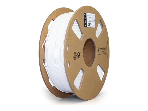 Gembird - Matt hvit - 1 kg - 340 m - fargeboks - PLA-filament (3D)