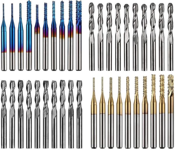 40 pcs End Mills CNC Router Bits