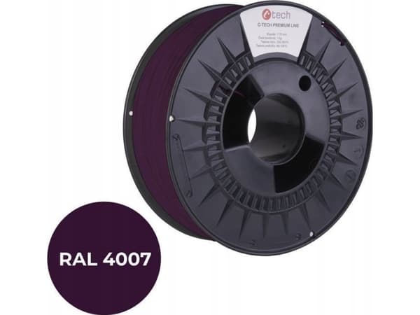C-Tech C-TECH Trykkstreng (filament) PREMIUM LINE, PETG, lilla fiolett, RAL4007, 1,75 mm, 1 kg